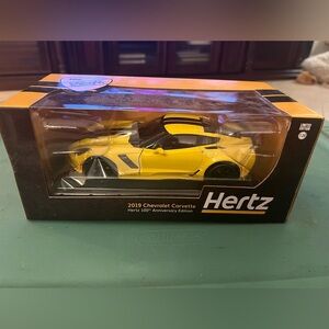 Limited edition die-cast model 2019 Chevrolet Corvette Hertz 100th NIB